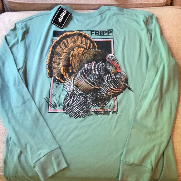 Fripp Turkey closeup Long Sleeves light green NWT - Picture 5 of 5